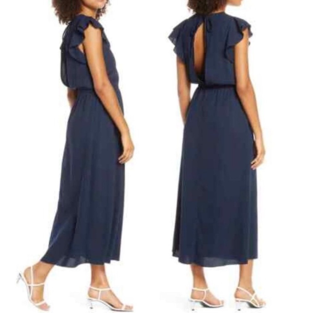 ELIZABETH CROSBY OPEN BACK MAXI DRESS